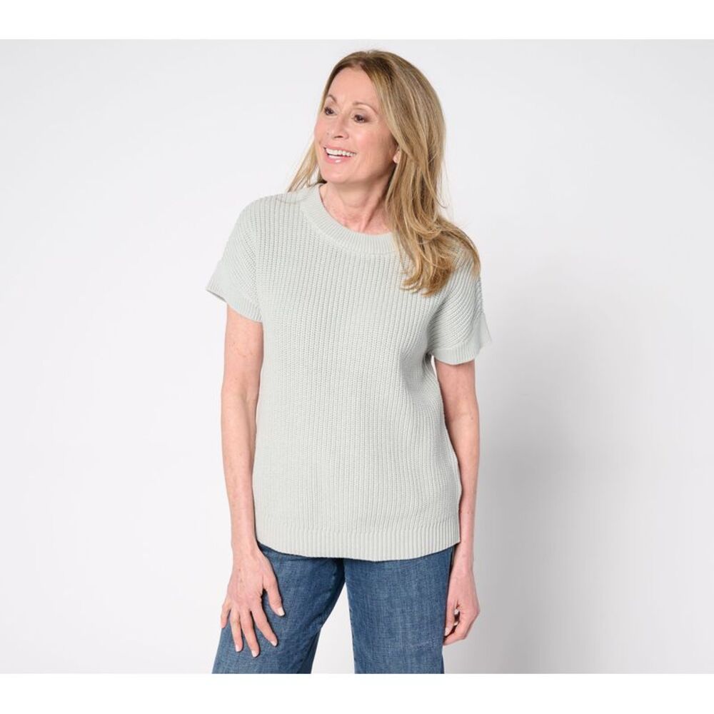 Martha Stewart Women's Top Sweater Sz L Signature Knit Multi-colored A685766